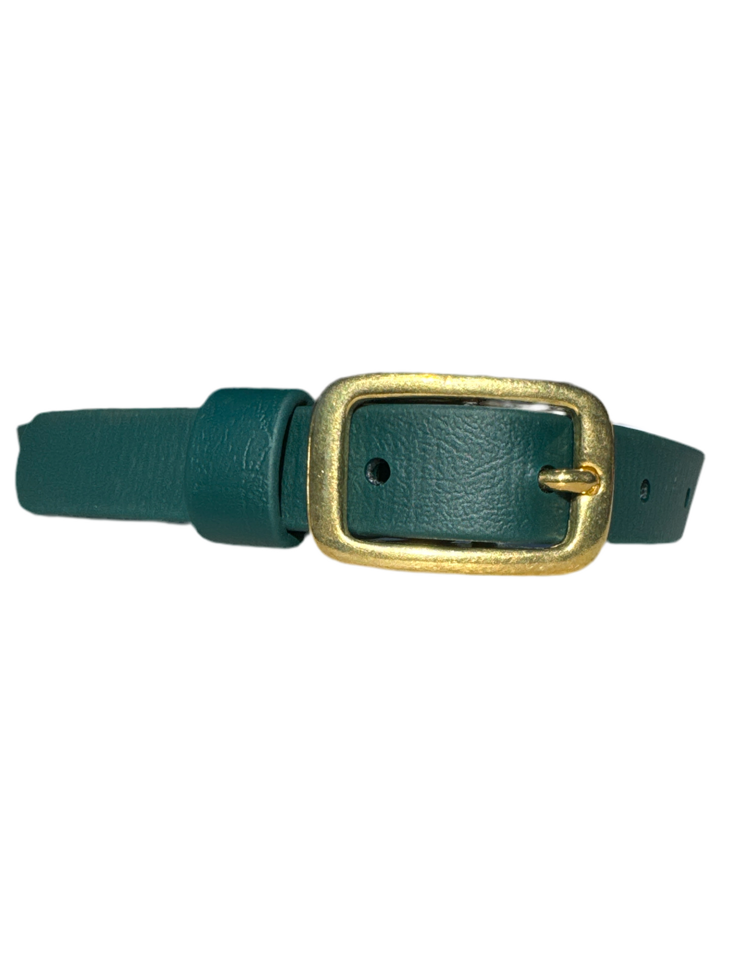 Green Laurel Dog Collar with Brass buckle by Layla Bay