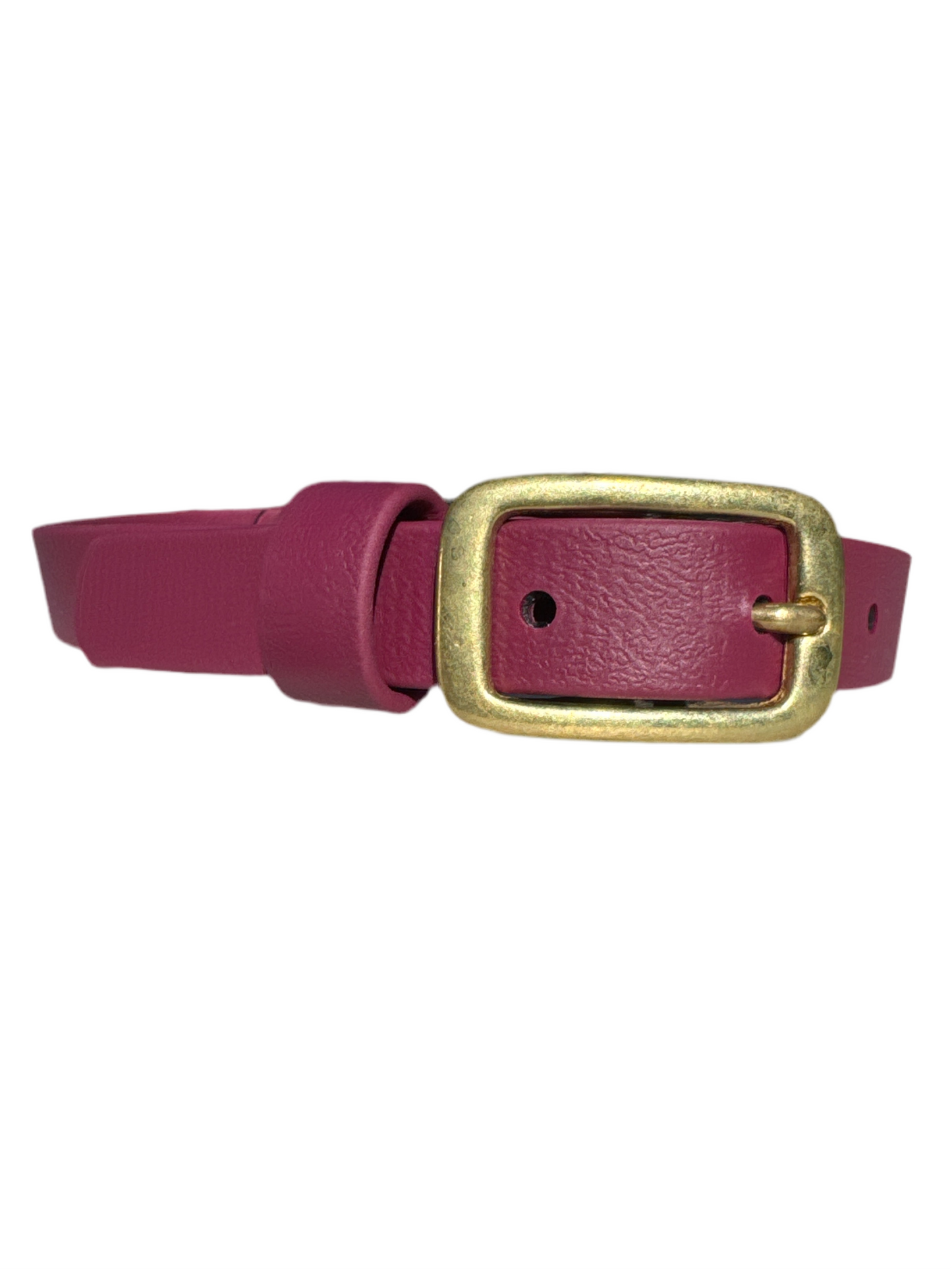 Wine Laurel Dog Collar with Brass buckle by Layla Bay