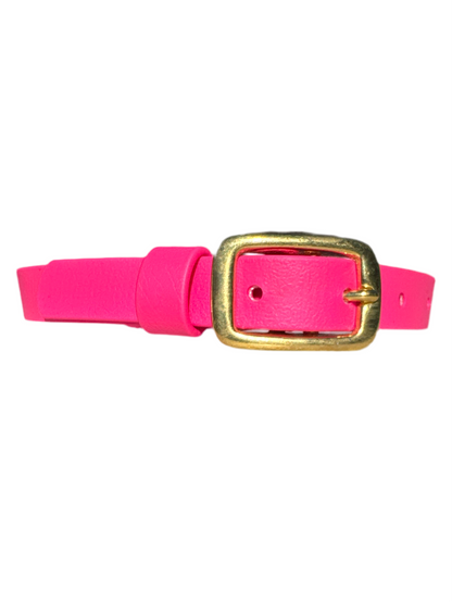 Pink Laurel Dog Collar with Brass buckle by Layla Bay